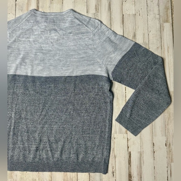 Apt 9 Seriously Soft Merino Wool Blend Sweater Mens XL Gray Colorblock NWT - Picture 12 of 13